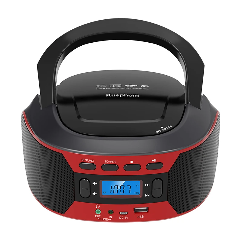 

Portable CD Machine Bluetooth Speaker FM Radio MP3 U Disk Player Disc Audio AUX USB Sound Learning Music Fetal Education