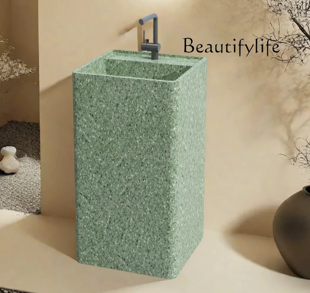 X Medieval Retro Olive Green Fruit Green Floor-to-ceiling Small Apartment Balcony Outdoor Bathroom Cabinet Bathroom Cabinet