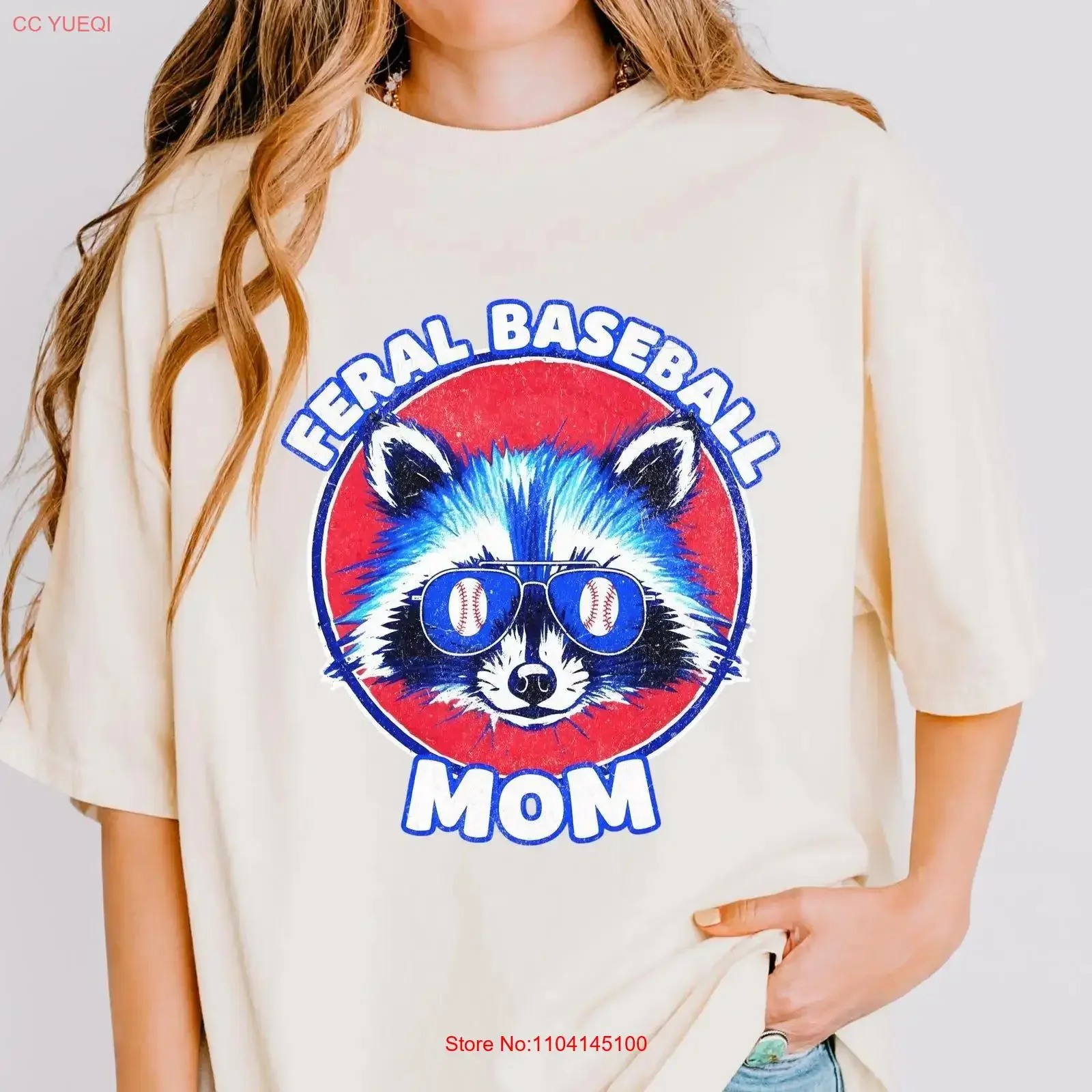 

Футболка Feral Baseball Mom Mama Funny Game Day Одежда Racoon винтажный стираный удобный топ для повседневной носки дизайнерская одежда