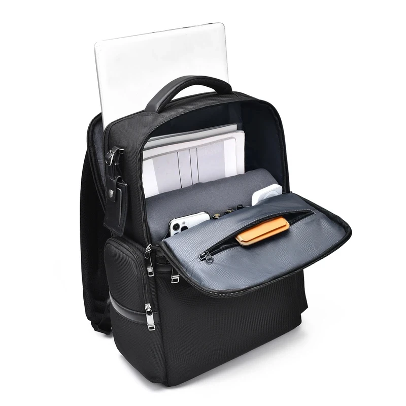 2026 High Quality Nylon Men's Backpack Waterproof Business 15.6 Inch Computer Bag Ballistic schoolbag Soft Handle 180 degrees