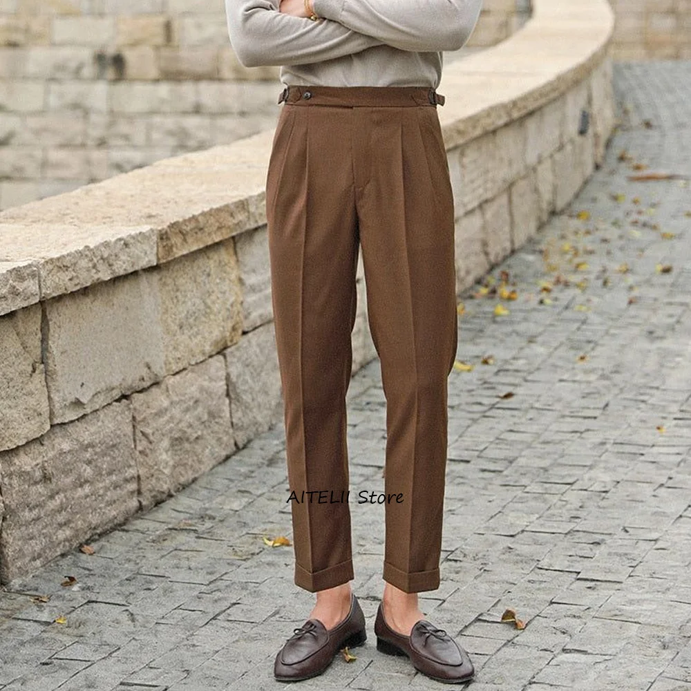 

Work Pants Classic Men's Pants for Man Straight Leg Polyester Fabric Solid Color Business Casual Trousers Trouser Tailoring