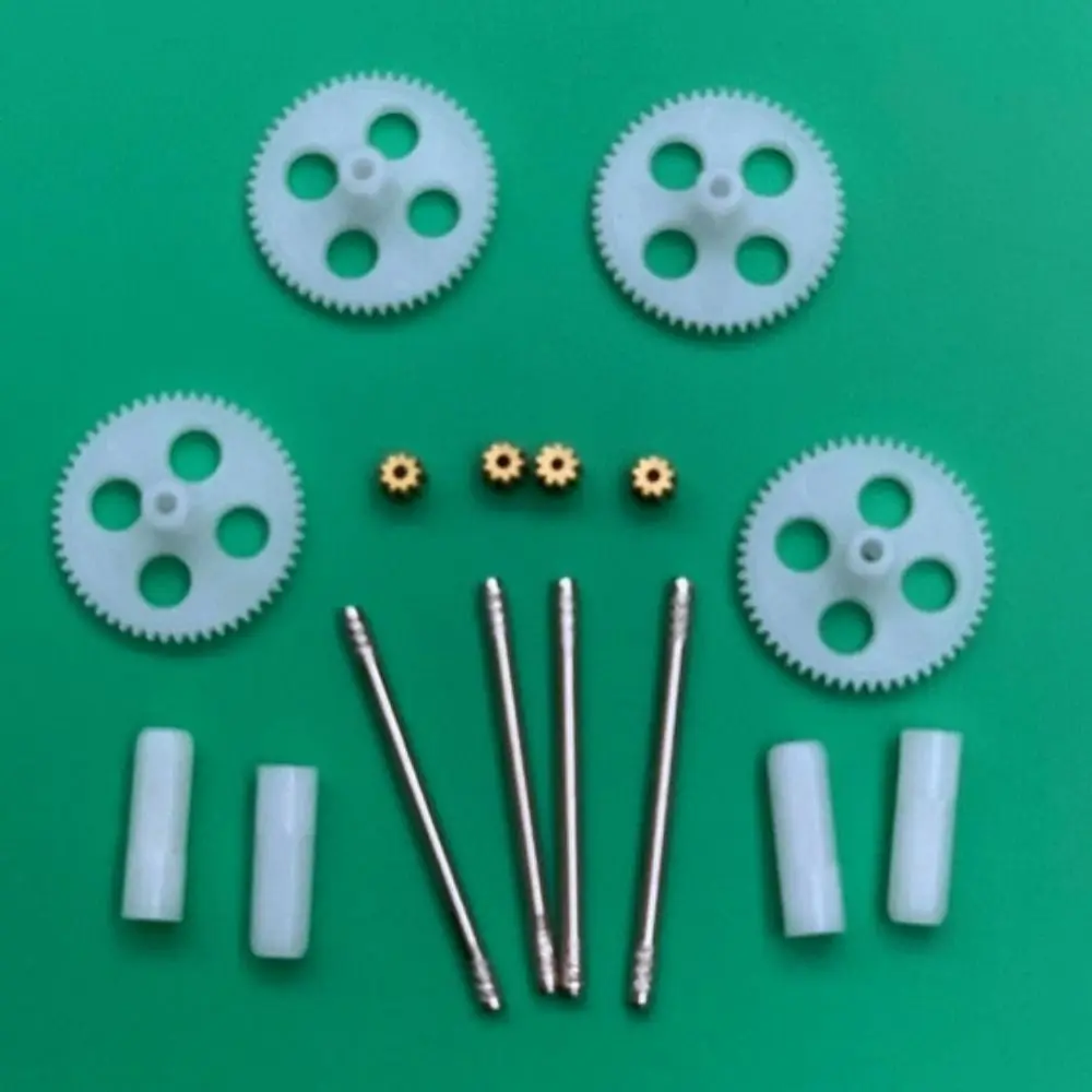 새로운 화이트 기어 세트 모터 기어 플라스틱 및 구리 내구성 모터 기어 메인 기어 세트 Syma X5 X5C X5SC X5SW M68