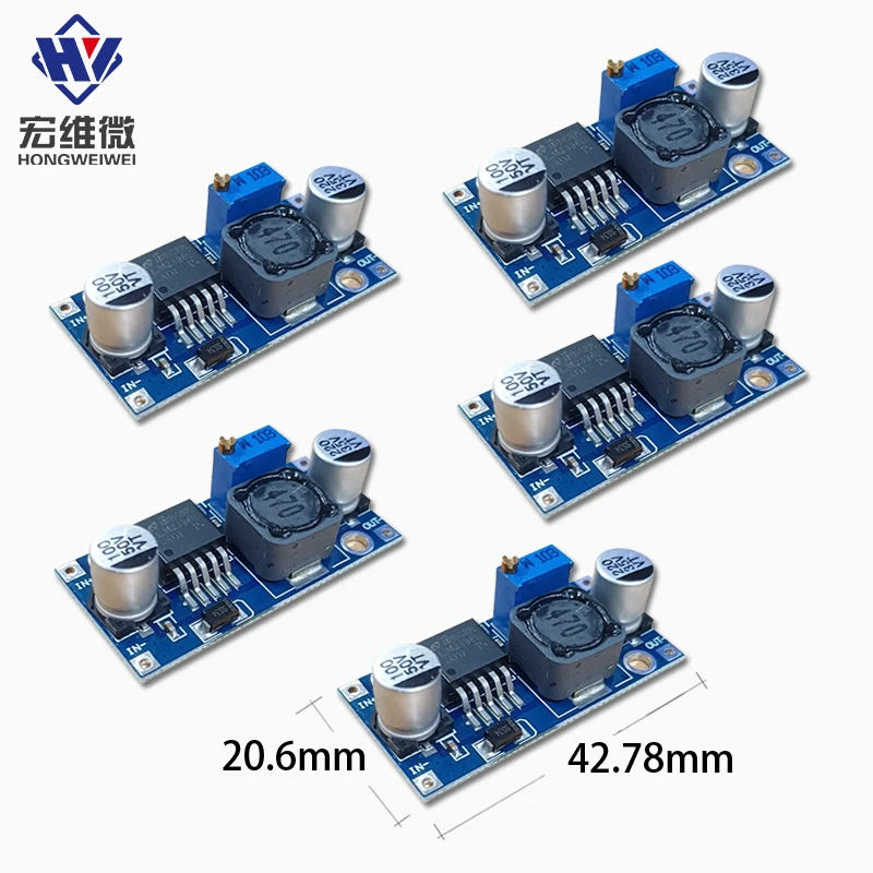 5 Pack LM2596S Buck Converter DC to DC Converter High Efficiency Voltage Regulator 3.0-40V to 1.5-35V Buck Converter Adjustable