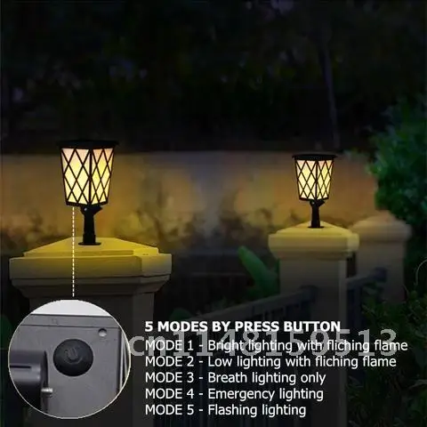 

Street Lamp Outdoor Lighting Flickering Flames Torches Lights Auto On/Off Security Solar Powered Lamp For Garden Outdoor