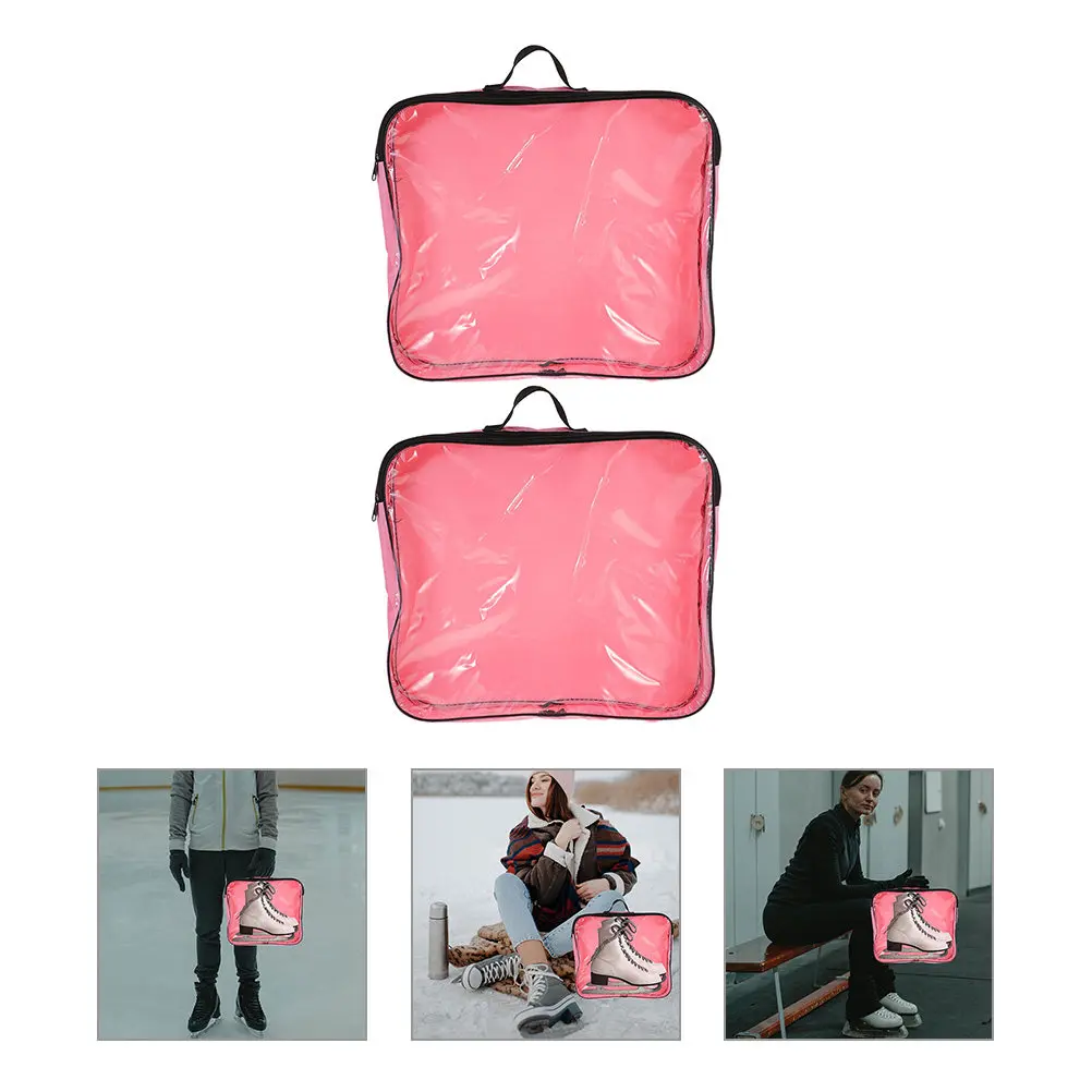 

2Pcs Skates Bag Roller Skates Organizer Durable Material Excellent Workmanship Portable Pouch Skating Shoe Container