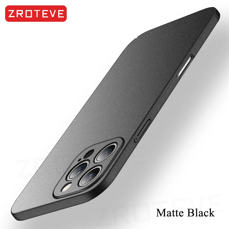 ZROTEVE Slim Matte Harde PC Hoes voor iPhone 17, 16, 17e, 16e, 15, 14, 13, 12 Pro Max, iPhone 16 Plus, iPhone 15, iPhone 17 Air.