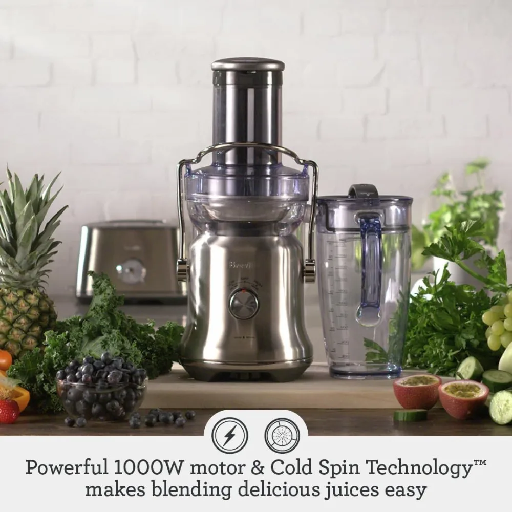 Juice Fountain Cold Plus, with Fruits, Vegetables，Two Speed Settings, 1000 Watts ,Brushed Stainless Steel