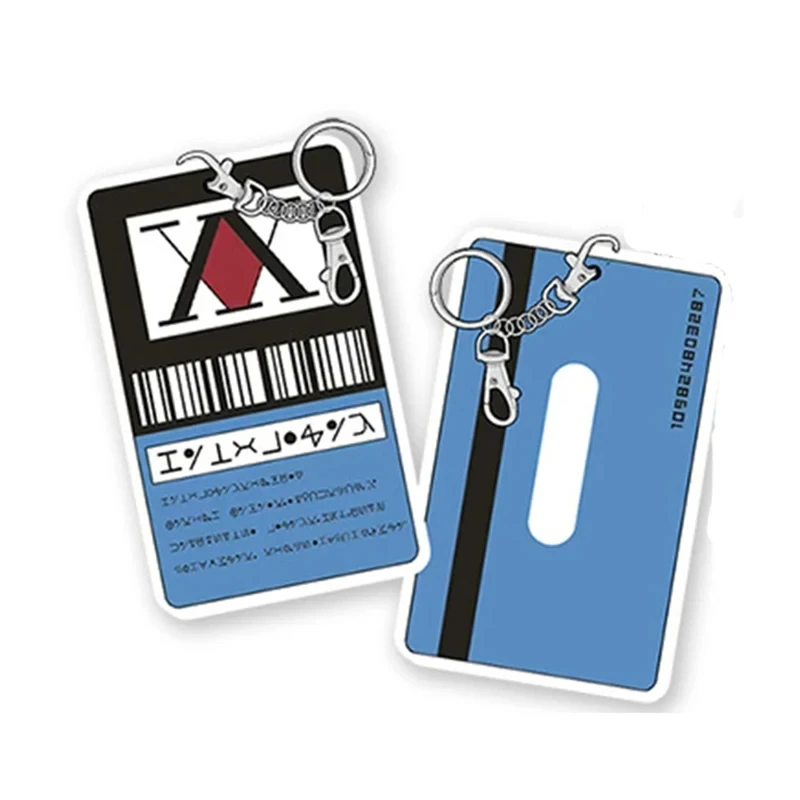 

Anime Hisoka Kurapika Killua Zoldyck chaCosplay License Card Holders PVC Card Set Cover Case Key Chain Pendant Keychains Prop