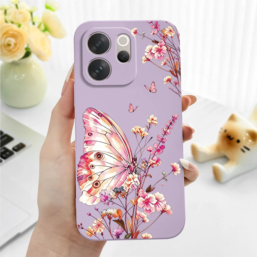 Butterfly Sprig Phone Case For Vivo V70 V70E V60 V60E V50 V50E V40 V40E V30 V30E V29 Lite V29E V27 V27E V25 V25E Pro Cover view 6