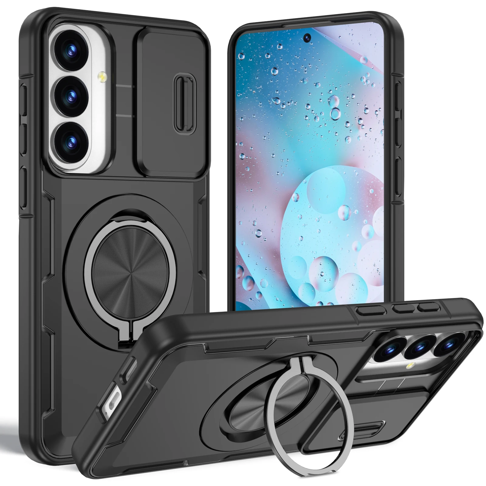 Case for Samsung Galaxy A17 5G 4G A 17 Fashion Magnetic Ring Holder Heavy Protection Cases for Samsung A17 Cover Funda Capa