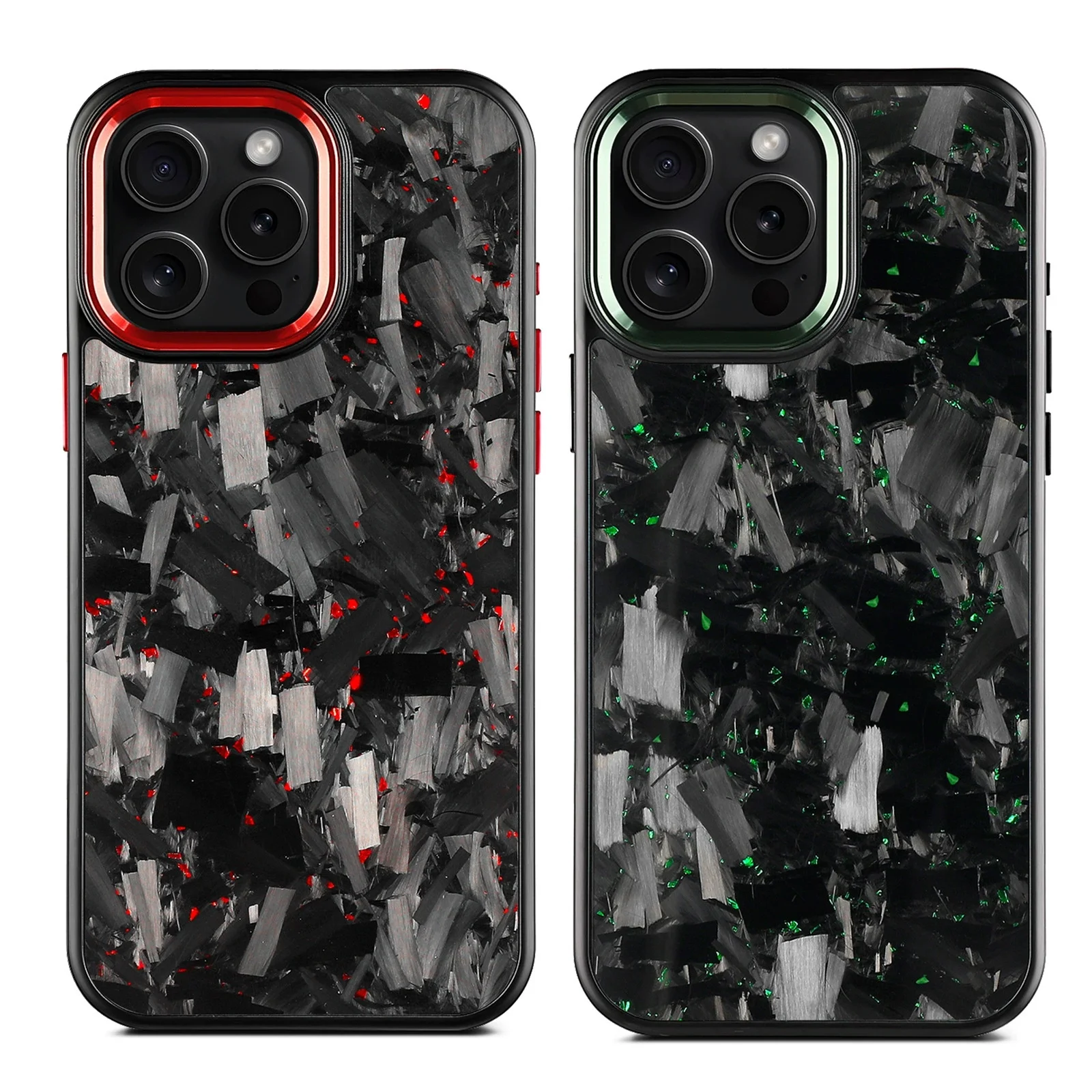 For Magsafe Metal Frame Real Forged Carbon Fiber Case for iPhone 18 Pro Max 13 12 11 14 15 16 17 Pro Max Plus Anti-fall Cover
