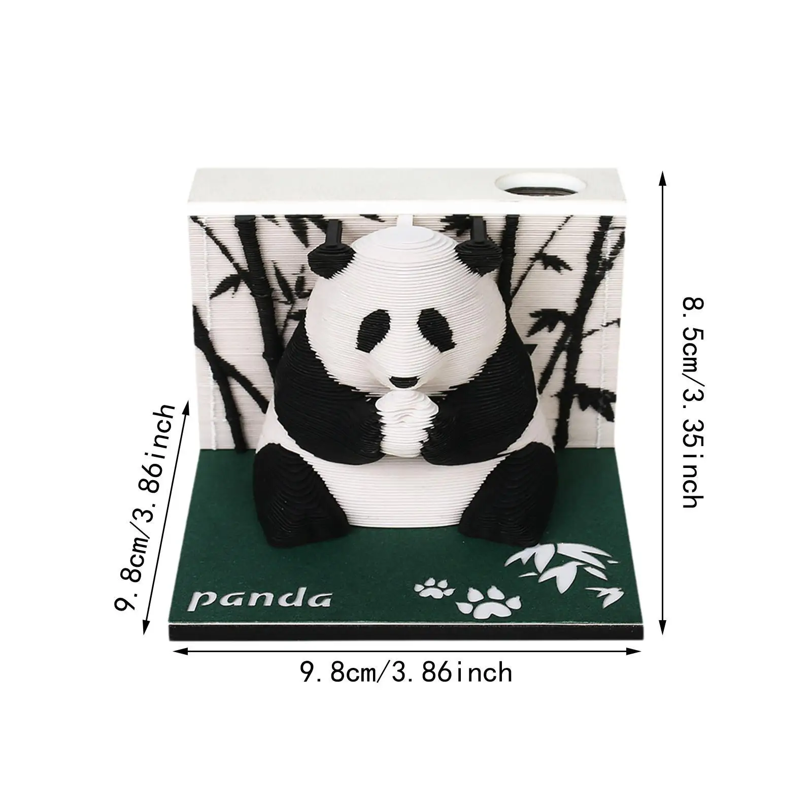 2025 أجندة مكتبية /رزنامة مكتبية الفن التقويم النحت هدية مع أضواء ساعة التقويم الباندا لزجة آخر لسطح المكتب الديكور مكتب المنزل