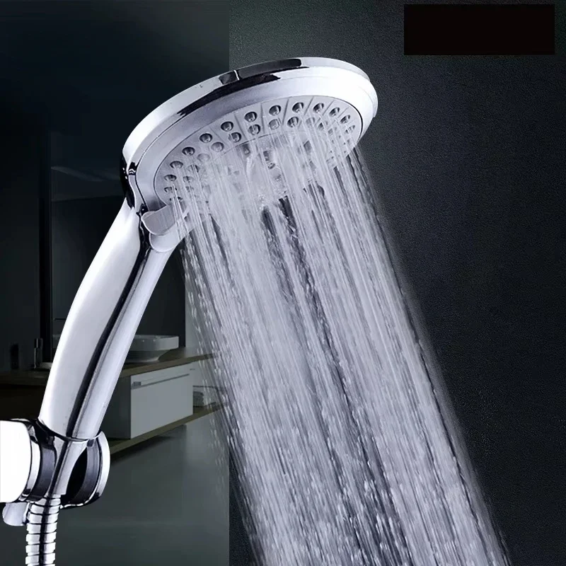 

5 Modes Function Water Saving Adjustable Shower Nozzle Accessories ABS Bathroom Chrome Hand Held Shower Rain Spray Head