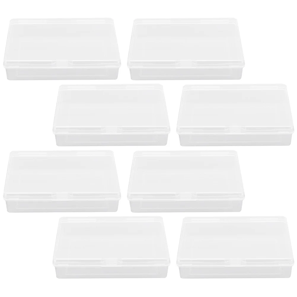 8 Pcs Storage Box Clear Card Holder Small Cases Plastic Poker Proof Playing