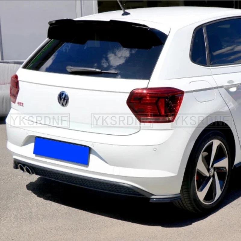 Capuchons de Spomicrophone arrière noir brillant, becquet arrière TSI TDI, bottes d'aile arrière, kits de batterie, réglage, VW POLO MK5, MK6, 6R, 6C, AW, 2009-2023