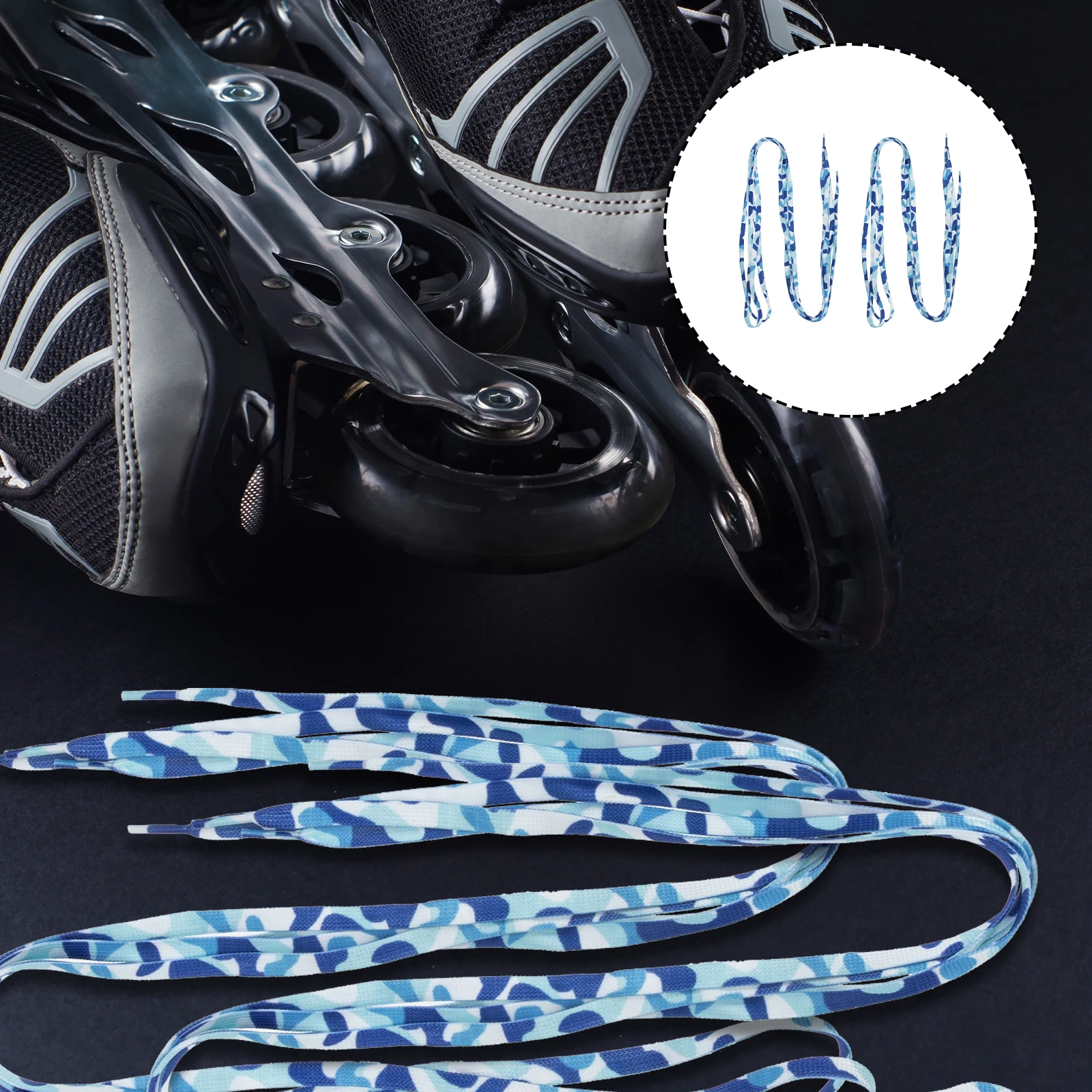 

1Pair Shoe Laces Flat Colored Durable Roller Skates Ice Skates Replacement Sports Shoe Accessories Roller Skate Laces