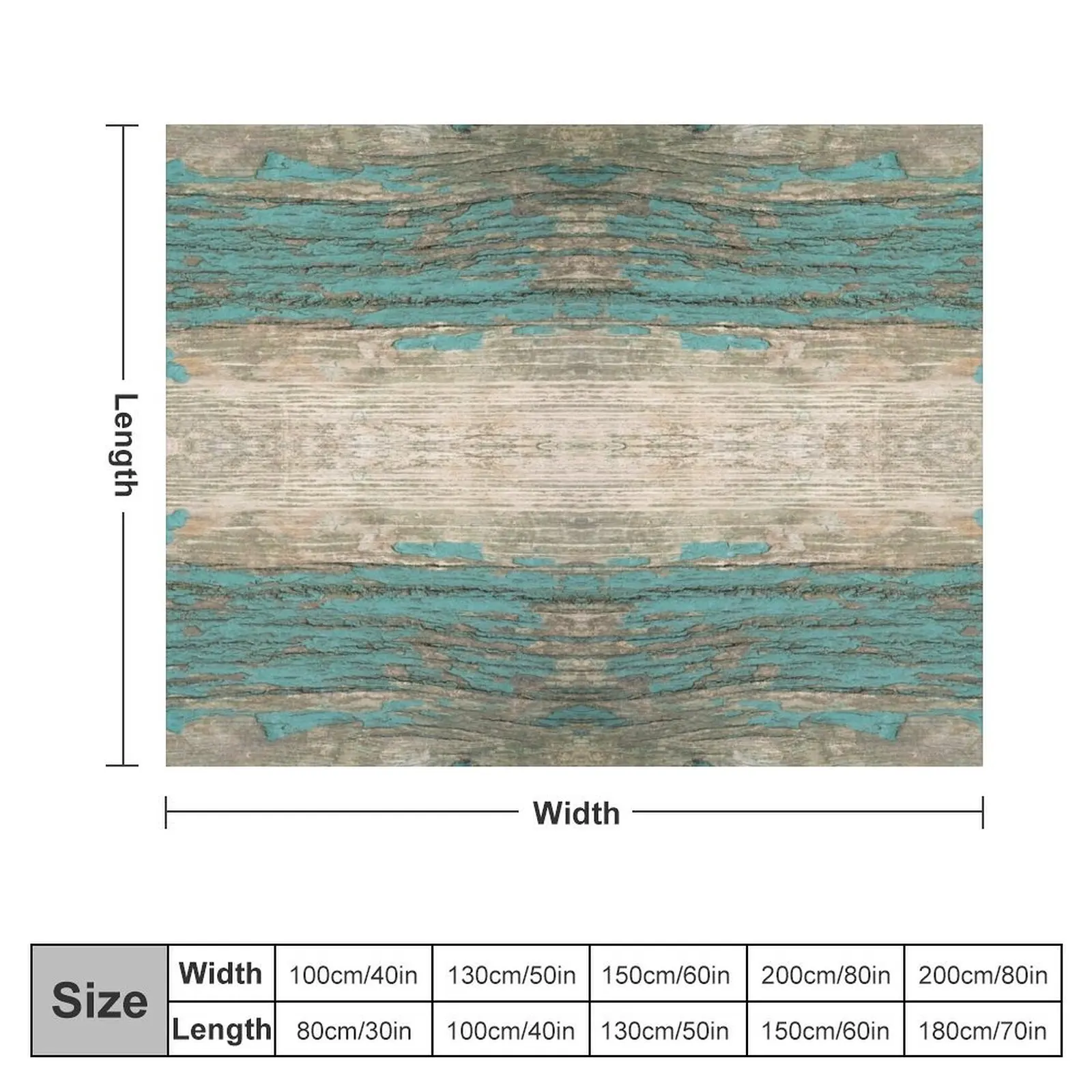 Rustic Wood - Weathered Wooden Plank - Beautiful knotty wood weathered turquoise paint Throw Blanket Thin decorative Blankets