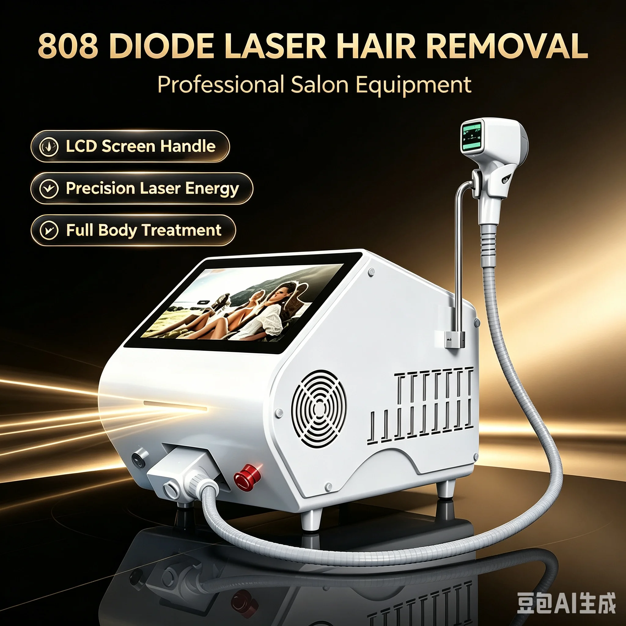 

Soprano Titanium Diode Laser Hair Removal Device, Professional Grade 4000W, 4 Wavelengths, Long-Lasting and Painless, Portable H