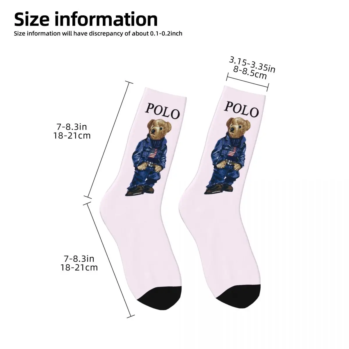 Teddy Bear cosy Unisex Socks Warm Happy Socks Street Style Crazy Sock