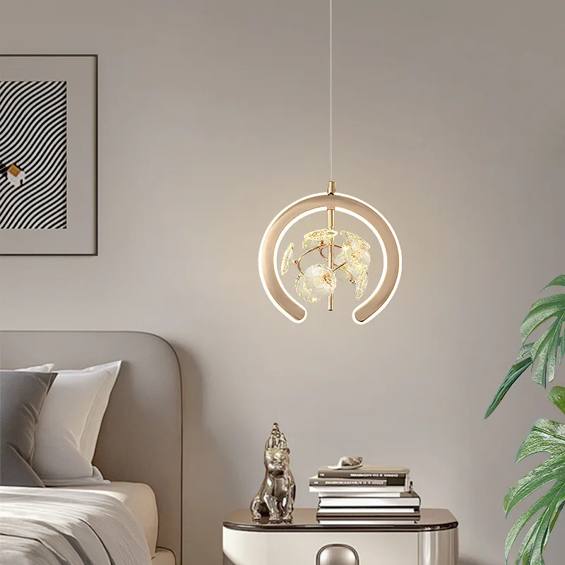 Nordic Luxury Crystal Pendant Lights Designer Personality Hanging Lamps Living Room Bedroom Entrance Creative Ceiling Chandelier
