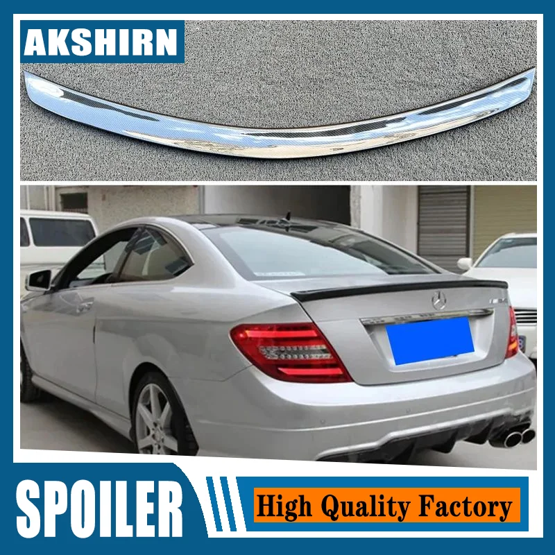 

For Mercedes-Benz C-Class W204 C204 Coupe 2Door AMG Style Real carbon fiber Rear Spoiler Trunk wing 2007-2019