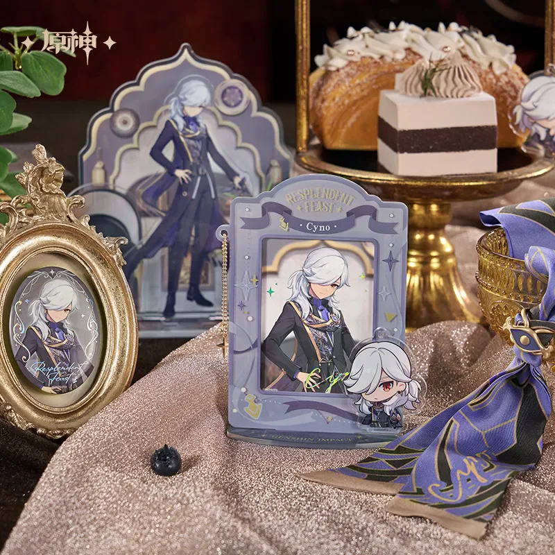 

[Genuine] MiHoYo Official Genshin Impact Cyno Series Kawaii Cosplay Acrylic Stand Movable Metal Badge Folder Cosplay Xmas Gifts