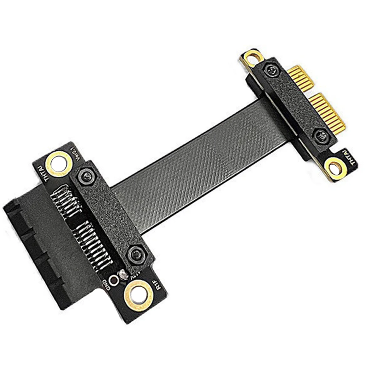 PCI-E 3.0 1X kartu grafis kecepatan penuh, kabel ekstensi mendukung NIC Sound Card multifungsi, kartu USB nyaman, 180 °