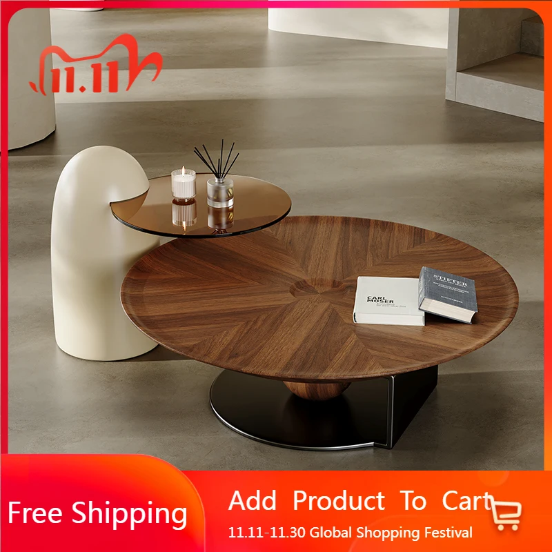 

Designer Antique Side Table Books Aesthetic Unique Nordic Side Table Clear Service Wood Kaffee Tische Living Room Furniture