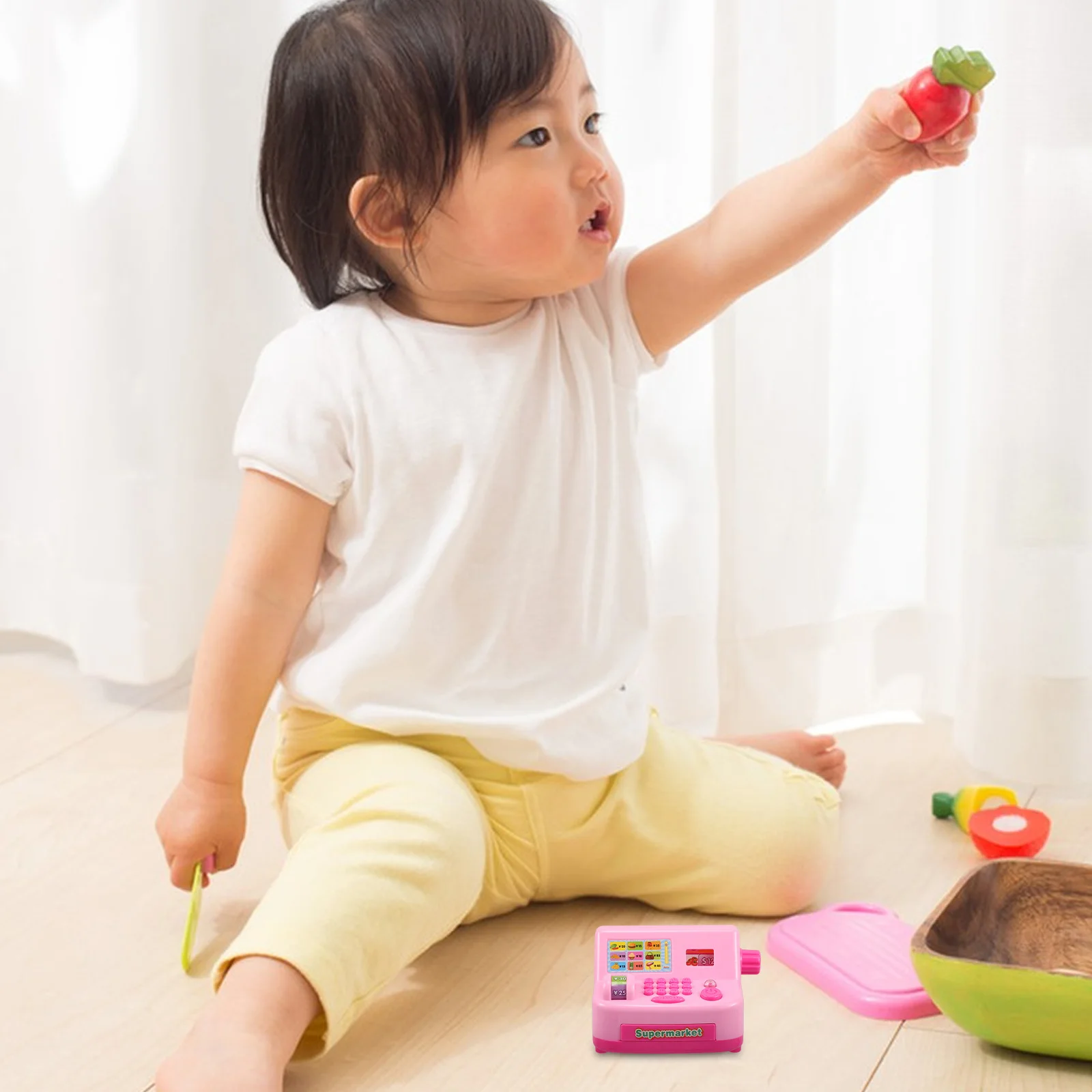 

Cash Register Cognitive Learning Mini Plastic Sensory Simulation Interactive Pretend Play for Cash Register Playset