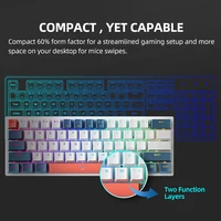 K500-B61 Machenike Mini Mechanical Keybaord 60% Form Factor 61Keys Gaming Keybaord Wired Full Key Hot-Swappable RGB Backlit 2