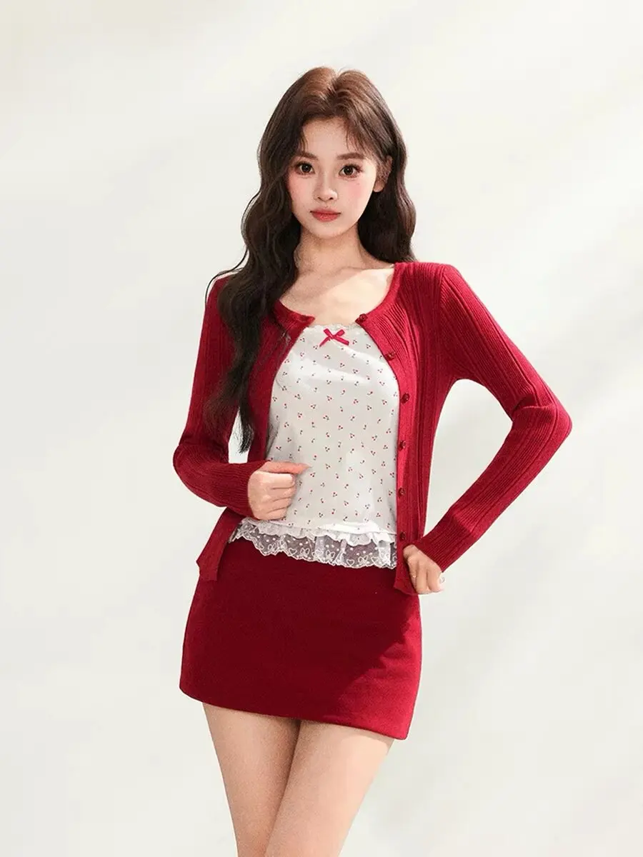 Summer Cotton Lace Trim Halter Neck Vest Women's plus Size Sexy Innerwear Outerwear  Knot Tank Top Simple Style