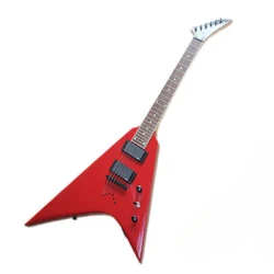 RR-5 Alien V-shaped Swallowtail 24 Pin Electric Guitar Black Red Optional EMG Pickup