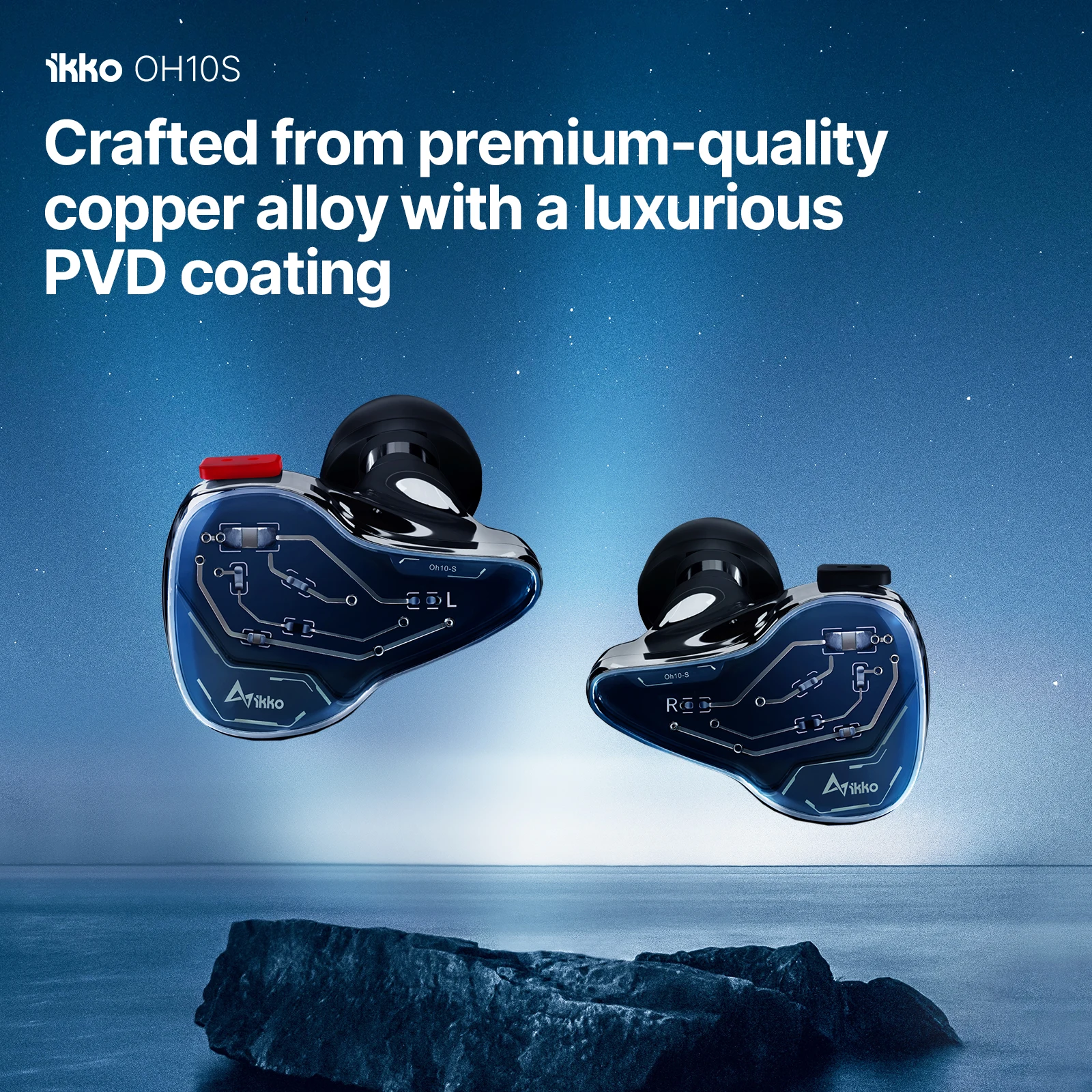 Ikko Oh 10S Bedrade Oortelefoon Hifi Hoofdtelefoon 18Ω 106db 20-40Khz Fotochromisch Glas Headset Muziek Oordopjes In Oor Monitor