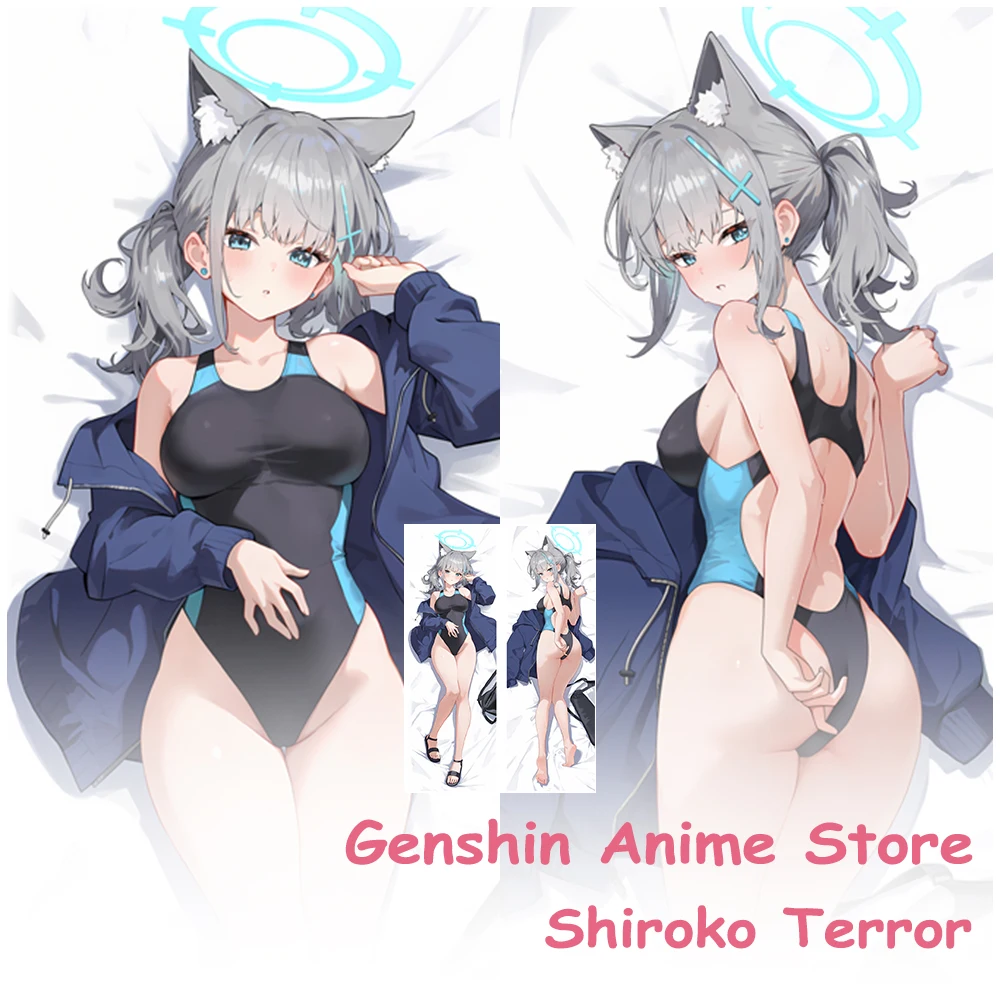 

Game Blue Archive Shiroko Terror Fullbody Dakimakura Cover Cosplay Props Polyester Anime Double-Sided Printed Otaku Pillow Cover