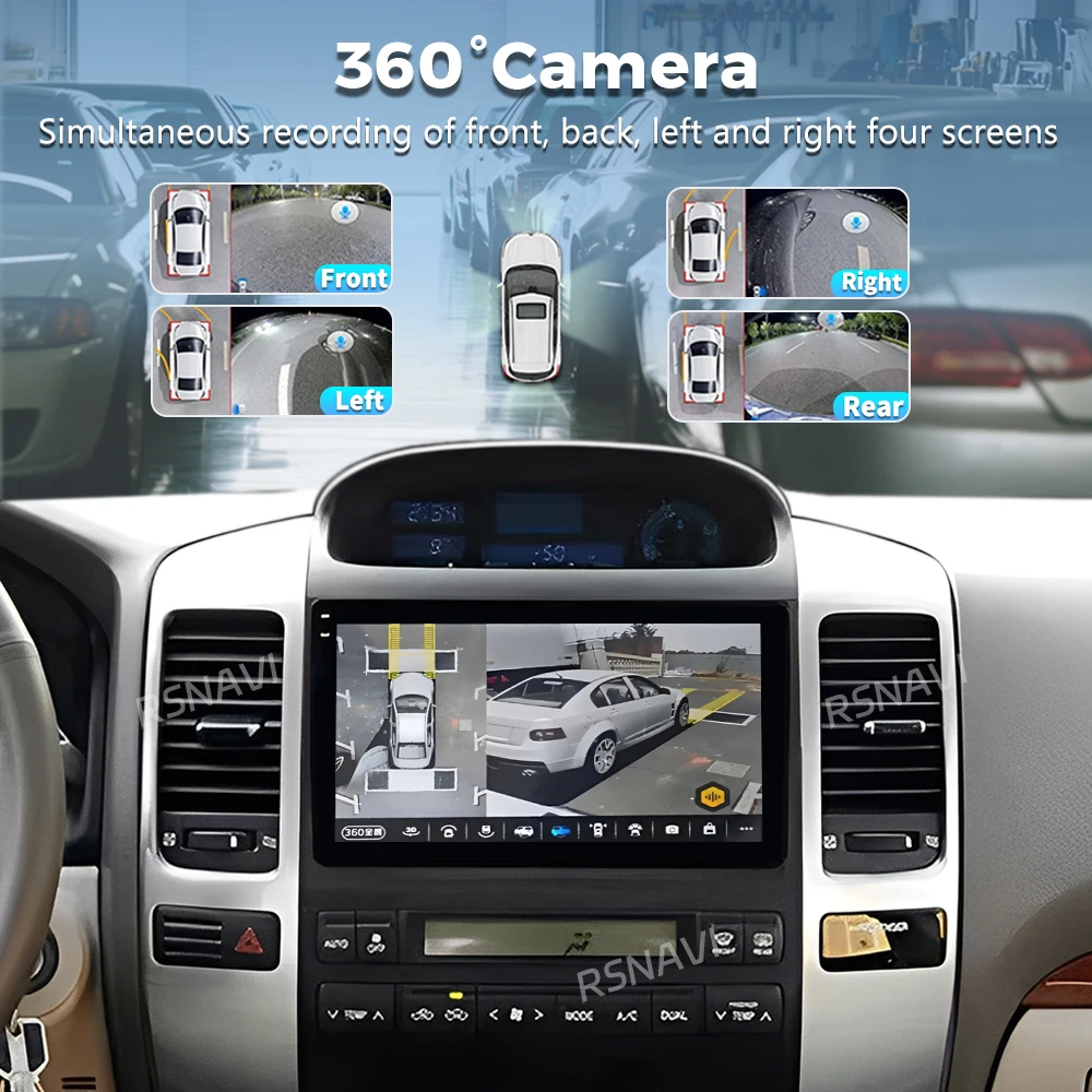Android 16 For Toyota Prado 2004-2009 Carplay Auto Car Radio with Wireless CarPlay Player GPS Multimedia Stereo Snapdragon view 4