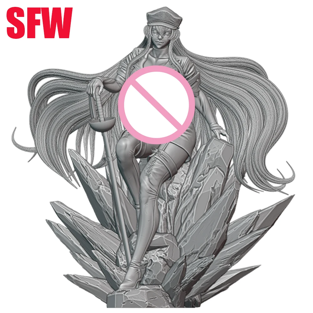 1:24 belle akame sexy menina nsfw boneca 3d impresso modelo resina sem pintura figura modelo kit garagem gk kits desmontado brinquedo diy