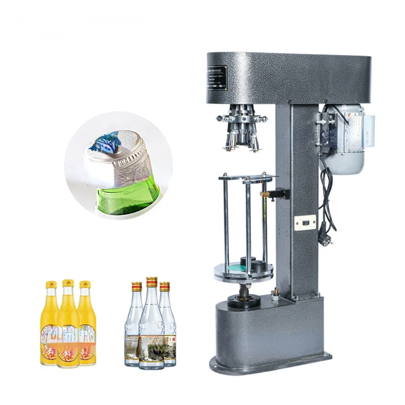 

Semi-Automatic Anti-Theft Cover Cap Screwing Machine Wine Bottle Glass Bottle Beverage Bottle Threaded Cap Capping Machine