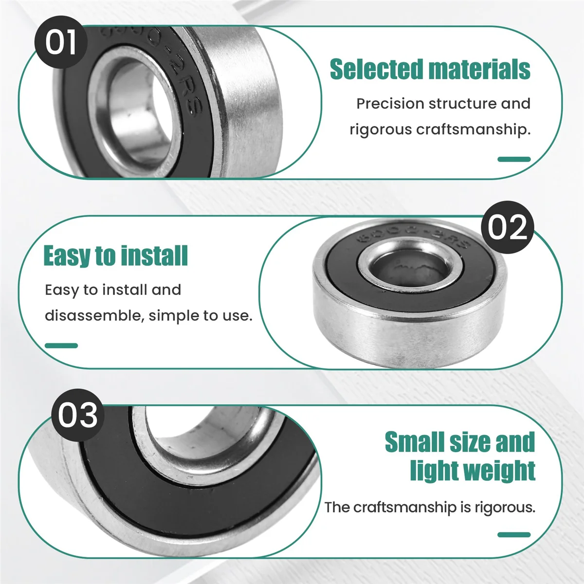 

A12R 10 шт. 6000RS экранированные радиальные шарикоподшипники с глубокими канавками 10 мм x 26 мм x 8 мм