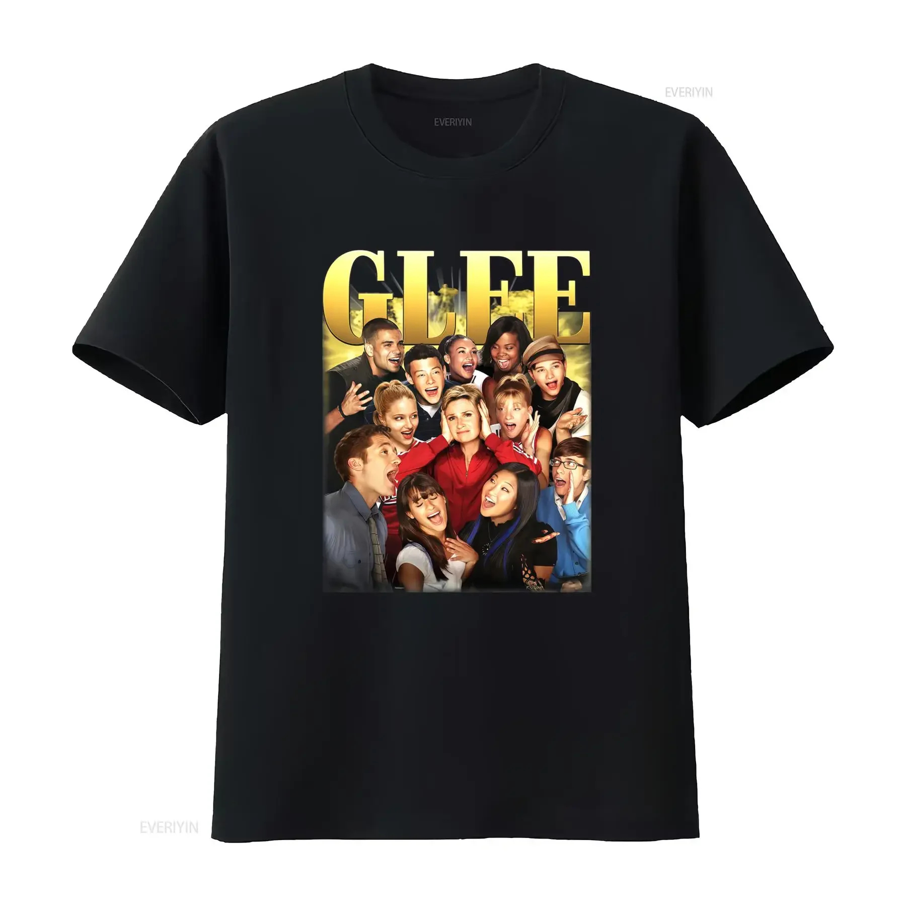 Maglietta Glee Cast Merchandise della Serie TV Musicale vintage Washed designer clothes graphic Top For Everyday Wear Slightly