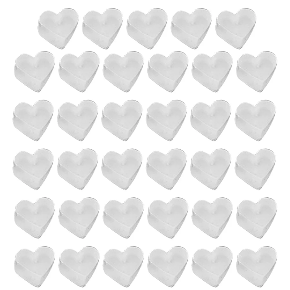 

100Pcs Heart Shaped Clear Silicone Earring Backs Stoppers for DIY Jewelry Making Accessories Safe Reusable Earring Plugs