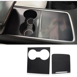 Kit avvolgente per Console centrale adesivo decorativo in PVC rigido/pellicola vinilica per Tesla Model 3/Y 2021 2022 Cover per lifting facciale con toppa Mid-Console