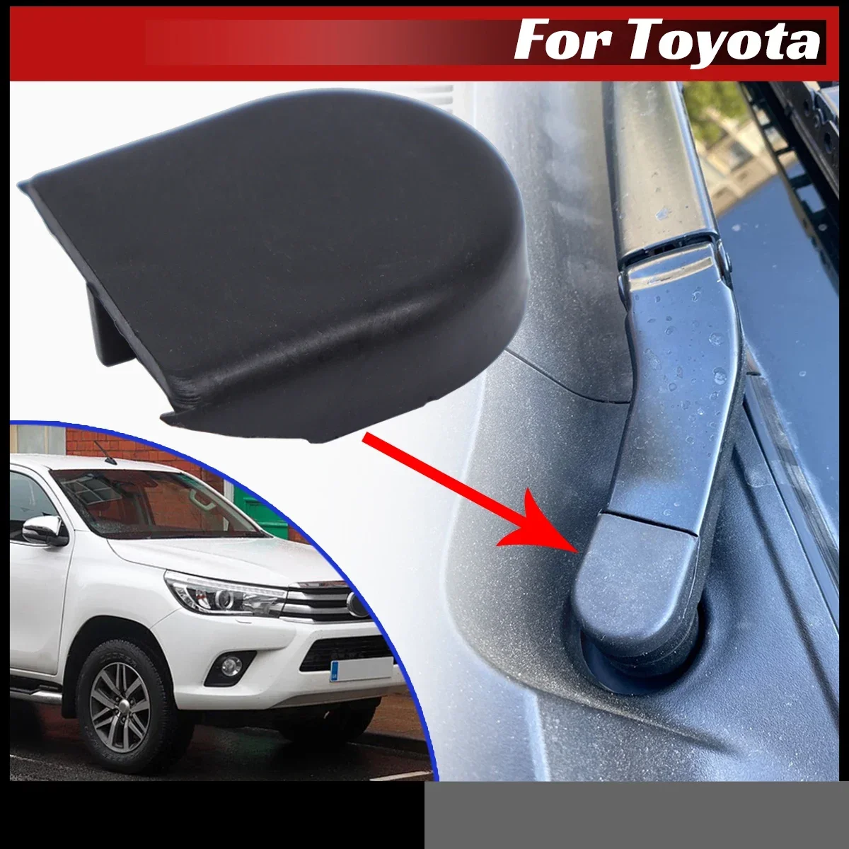 

Front Wiper Arm Nut Cap Bolt Cover For Toyota Hilux Land Cruiser Prado Mark X Mirai Opa Porte Spade Previa Estima Tarago Ractis