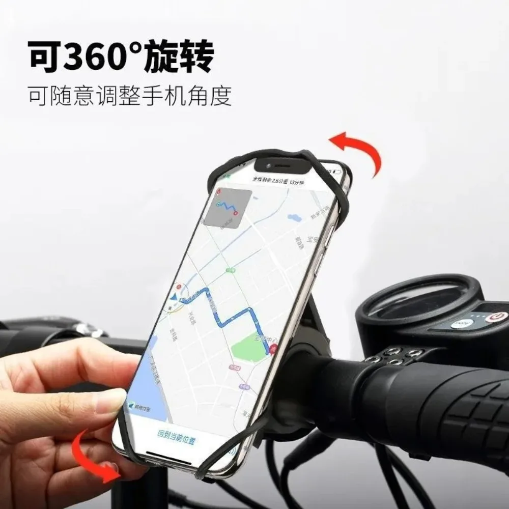 360 °   Abnehmbarer Fahrrad-Handyhalter Schwarz Universeller Motorrad-Handyhalter Fahrrad-Lenkerständer Halterungen