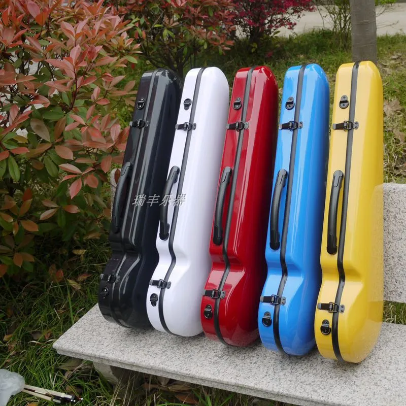 Color New Material Imitation Carbon Fiber Violin Box Ultra Lightweight Double Shoulder Compression Resistant Air Consignment 4/4