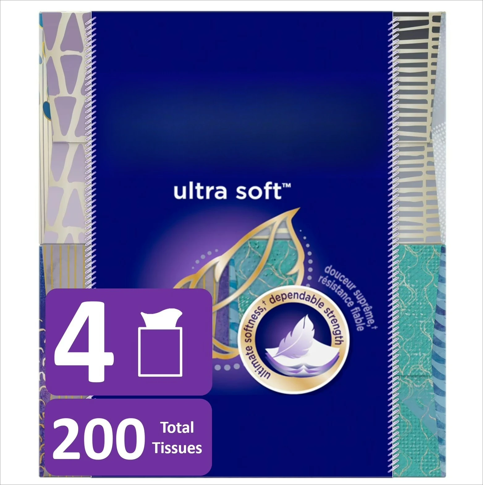 

Ultra Soft, Non-Lotion, 70 Facial Tissues per Box, 4 Flat Boxes