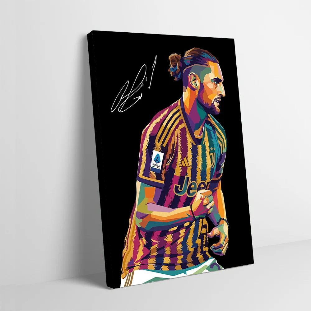 Adrien Rabiot Football Player Portrait Printing Poster Custom Pictures Wall Art Canvas Painting Gift for Wand Deko Home Decor