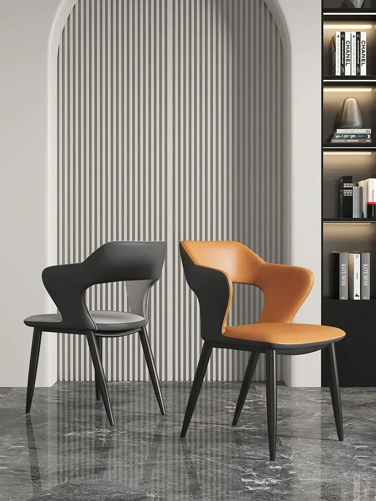 Italian Light Luxury Dining Chair Modern Simple Home Negotiation Hotel Desk Mahjong Chair Nordic Style