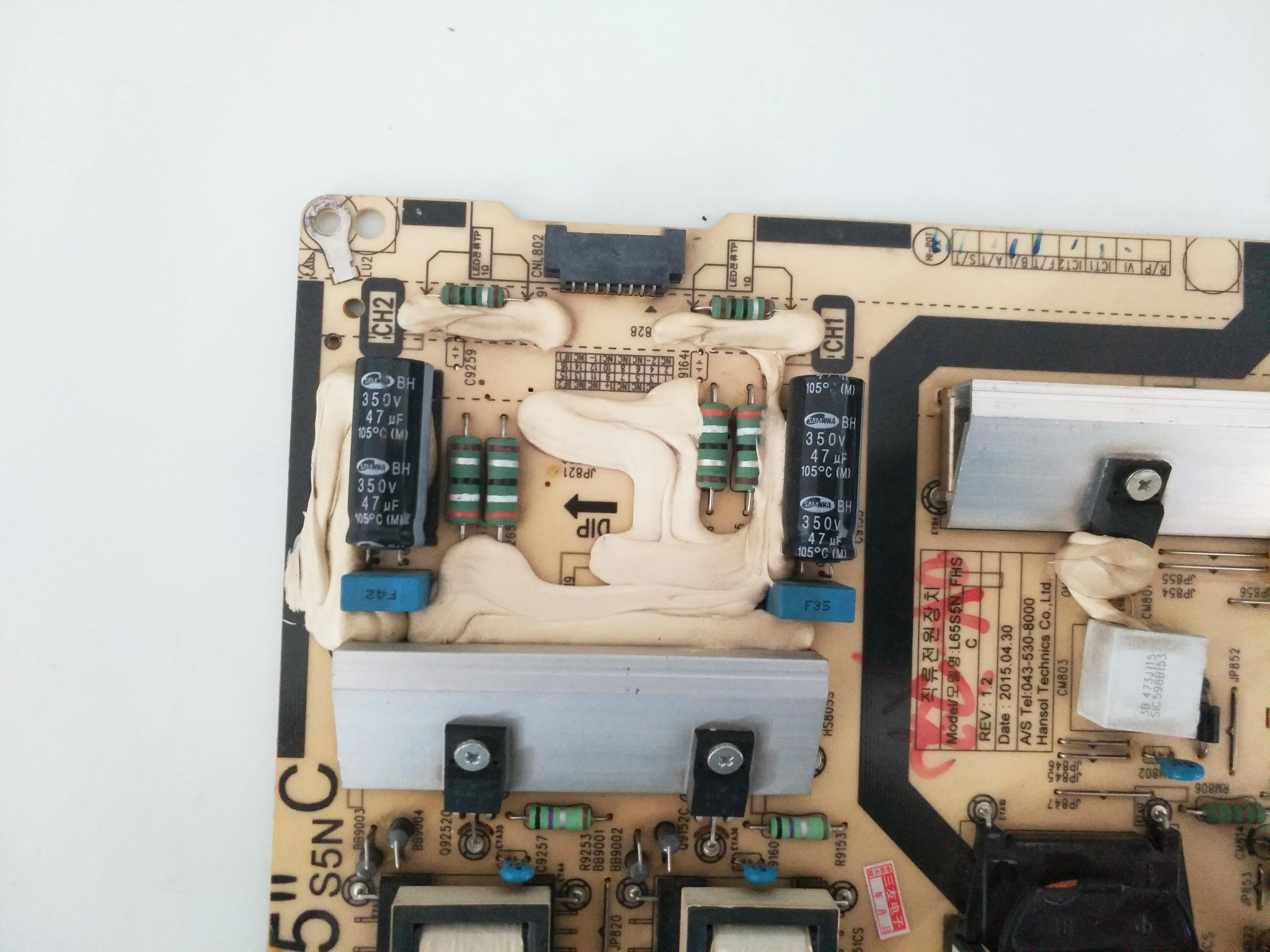 Power Supply Board BN44-00805B L65S5N_FHS is for UA65JU5900JXXZ UA65JU6000KPXD UA65JU6000K UA65JU6000 UN65JU640D UA65JU5900J TV