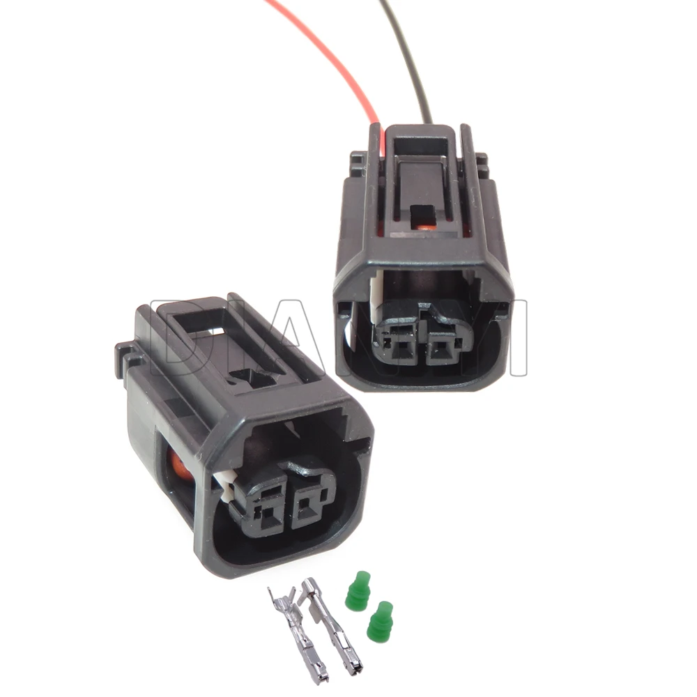 1 Set 2 Way AC Assembly Automobile Plastic Housing Socket with Cables 7289-7040-30 90980-12D16 Car Wire Connectors