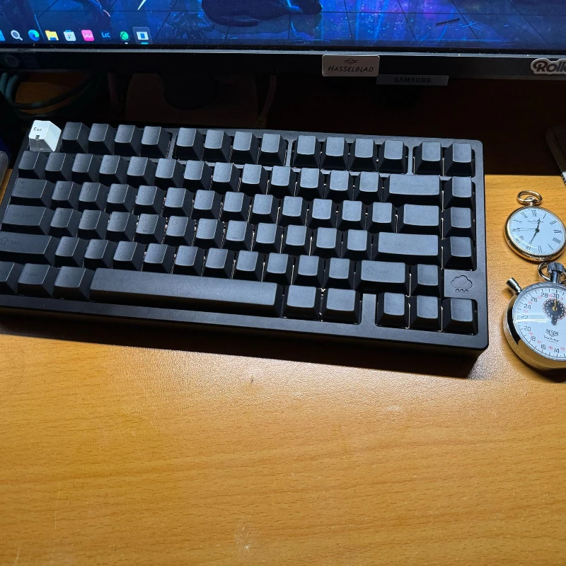 GEEKARK 블랙 키 캡 세트 맞춤형 PBT 앨리스 체리 프로필 40/60/64/68/75/87 키 캡 Artisan 기계식 키보드 액세서리 키 캡